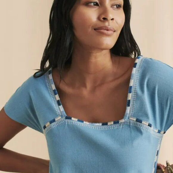 Faherty Jetty Dress - Delphinium Blue - Picture 2 of 2